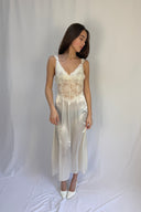 Vintage Lace Buttoned Detail Slip Dress