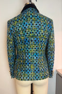 Escada Wool Blue Tweed Blazer