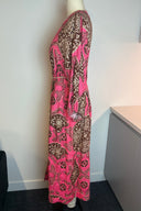 Zimmermann Floral Pink Long Sleeve Midi Dress