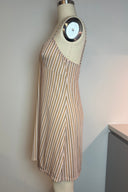 Zimmermann Blush Striped Linen Midi Sundress