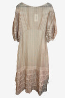 Zimmermann Blush Striped Linen Midi Sundress