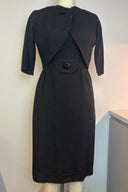Vintage Black Tea Dress With Jacket