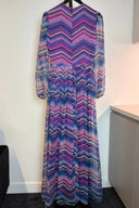 Mr Antony Purple Long Sleeve Maxi Dress