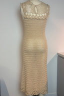 Vintage Crochet Wool Midi Dress