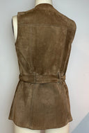 Vintage Suede Button-Up Vest
