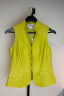 Vintage Carlisle Lime Green Leather Vest