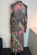 Vintage Floral Lurex Maxi Dress