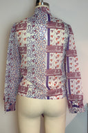 Zandra Rhodes Vintage Purple And Orange Blouse