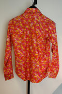 Centex Orange Floral Collared Shirt
