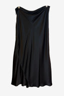 Maison Essentiele Black Silk Midi Skirt
