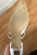 Gabor White Leather Heels
