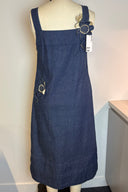 Potechino Denim Pinafore Maxi Dress