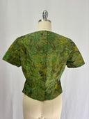 Vintage Green Abstract Top