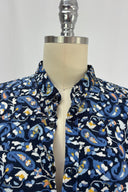 Frame Navy Paisley Dress Shirt