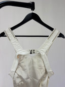 Sass & Bide White Leather Backless Top