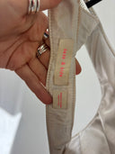 Sass & Bide White Leather Backless Top