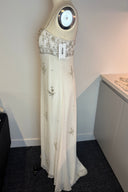 Niki White Beaded Maxi Dress