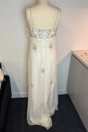 Niki White Beaded Maxi Dress