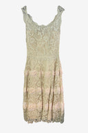 Ceil Chapman Scoop Neck Lace Bridal Dress