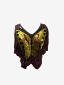 Vintage Jewel Queen sequinned butterfly cape style top