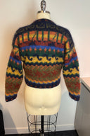 Cropped Mohair Multicoloured Cardigan