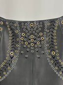 Sass & Bide Embellished Leather Mini Skirt