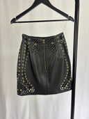 Sass & Bide Embellished Leather Mini Skirt