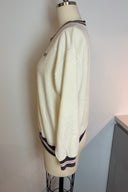 Vintage Varsity V-Neck Knit Sweater