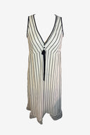 M. Simpson Black & White Stipe Midi Dress