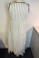 M. Simpson Black & White Stipe Midi Dress