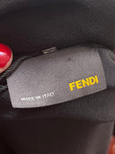 Fendi Black One Shoulder Embroidery Mini Dress