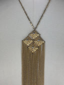 Vintage 1970s Geometric Gold Chain Necklace