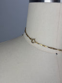 Vintage 1970s Geometric Gold Chain Necklace