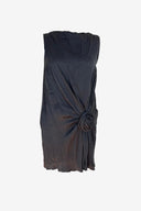 Moschino Cheap & Chic Draped Fluid Grey Silk Mini Dress