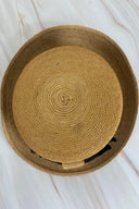 100% Straw hat with GG black ribbon