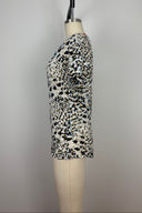 Lisa Ho Abstract Animal Print Silk Top