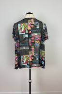 Pop Art Print Mesh Top