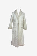 Princess Polly Faux Fur White Vinyl Coat