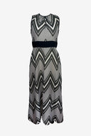 Davinia B&W ZigZag pattern Dress