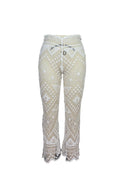 Mastro Moda Italian Crochet Lace Flare Pants