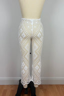 Mastro Moda Italian Crochet Lace Flare Pants