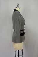 Creation Motys Paris Navy Check New Look Jacket with belt