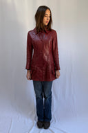 Martin Grant True Vintage Burgundy Leather Coat