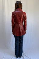 Martin Grant True Vintage Burgundy Leather Coat