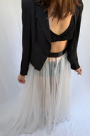White Tulle Maxi Skirt