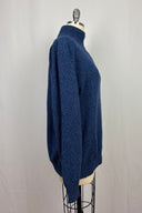 Fedeli blue 100% Wool Zip Neck Sweater