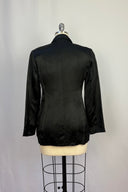Johnny Dexter 1980 Black Rayon Tuxedo Jacket