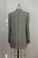 Annie Bing Double Breasted Plaid Houndstooth Blazer