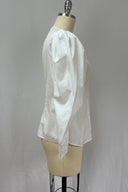 White Puff Sleeve Cotton Blouse