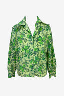 Hand-made Fluoro green button front shirt